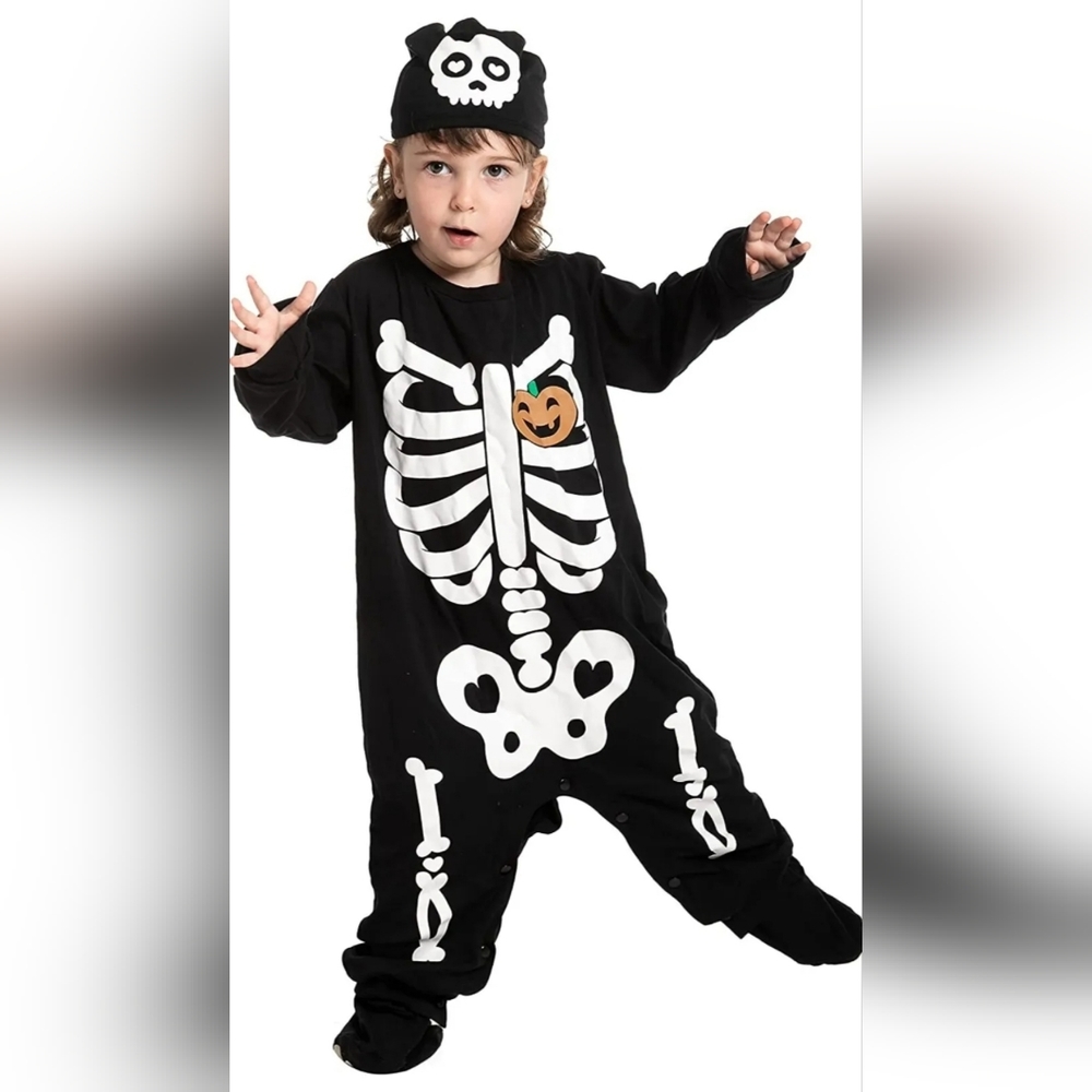 Spooktacular Creations Baby Skelly Costume Set Size 12-18 M NWT
